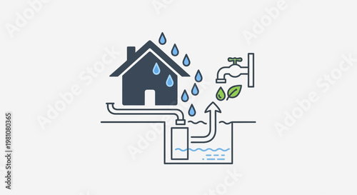 Rainwater Harvesting System For Home.