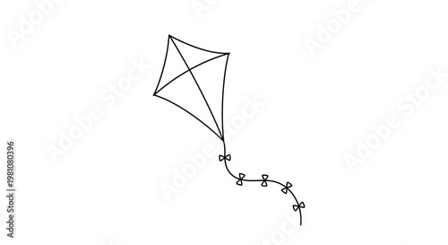 Kite Flying High In The Air.