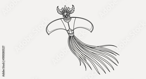 Detailed Illustration of a Mythical Creature.