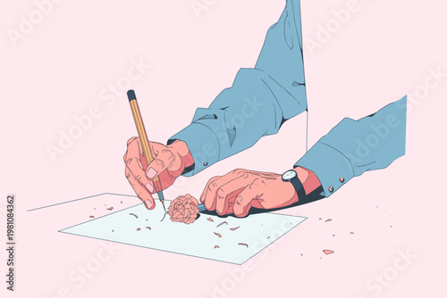 Photos Hands Engraving an Intricate Floral Pattern onto Polished Copper