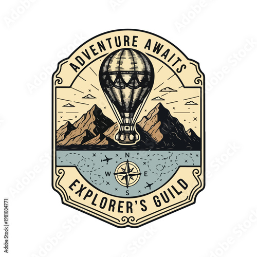 Vintage Retro Logo Design with Classic Badge Emblem Style Vector