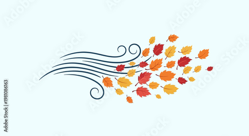 Leaves blowing in the wind.