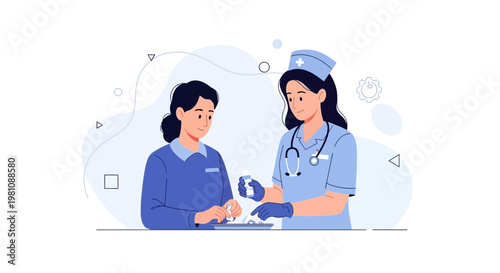 Nurse Administering Injection to Patient in Medical Clinic