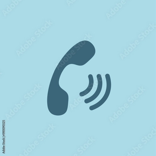 シンプル販促・案内アイコンシリーズ – 電話問い合わせアイコン（フラット・フライヤー・チラシ用）