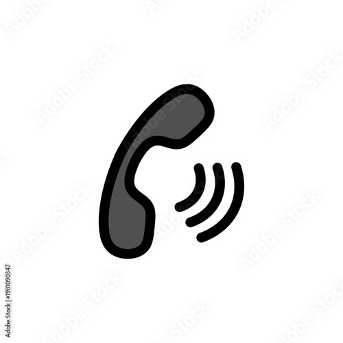 シンプル販促・案内アイコンシリーズ – 電話問い合わせアイコン（カラー・線あり・フライヤー・チラシ用）