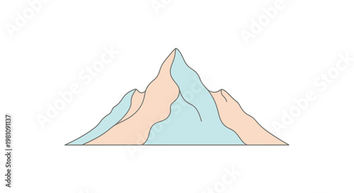 Mountain Peak Landscape Nature Scene.