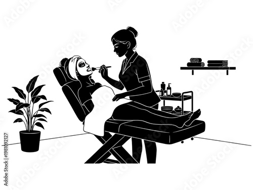 silhouette of a girl with a shovel