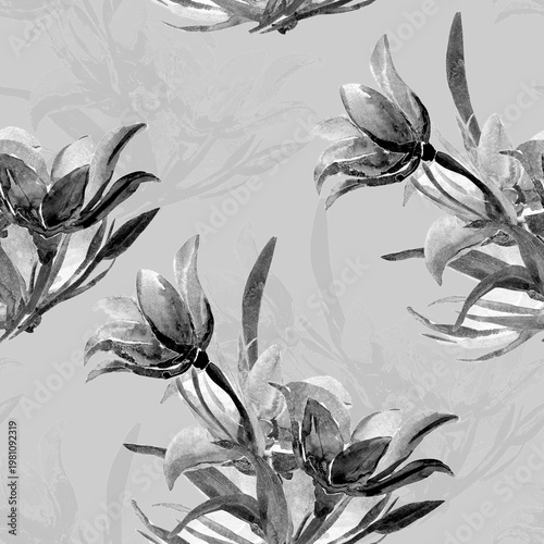 Spring wildflowers. Seamless pattern/