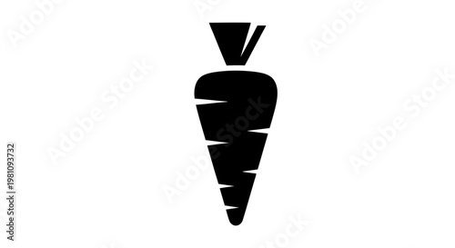 Minimalist black paper cone with white stripes for festive packaging design