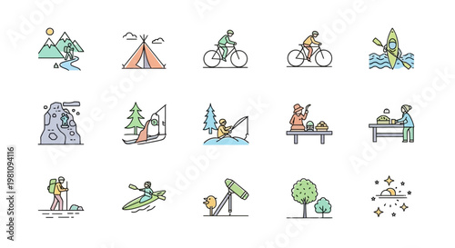 People engaging in outdoor recreational activities.