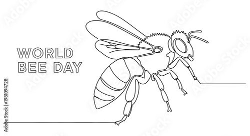 Detailed illustration of a honey bee.