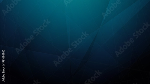 Deep blue hues form angular, geometric patterns. Dark gradients create a modern, minimalist aesthetic
