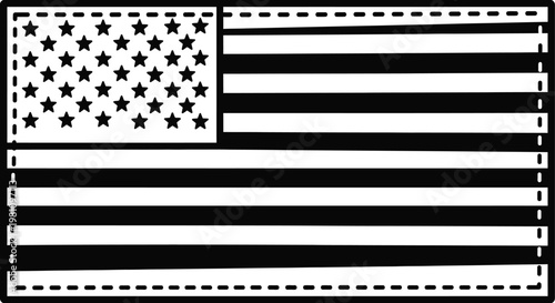 Celebrating flag day usa a striking black and white illustration of the american flag for patriotic observances