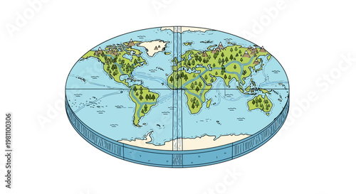 Obraz na płótnie Globe Earth Map Illustration Graphic.