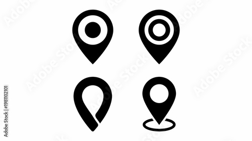 Location Pin Silhouette Vector Set Map Marker Icons in Clean Grid Layout Free Download Location Pin Silhouette Vector Set Map Marker Icons in Clean Grid Layout - GFXLoad