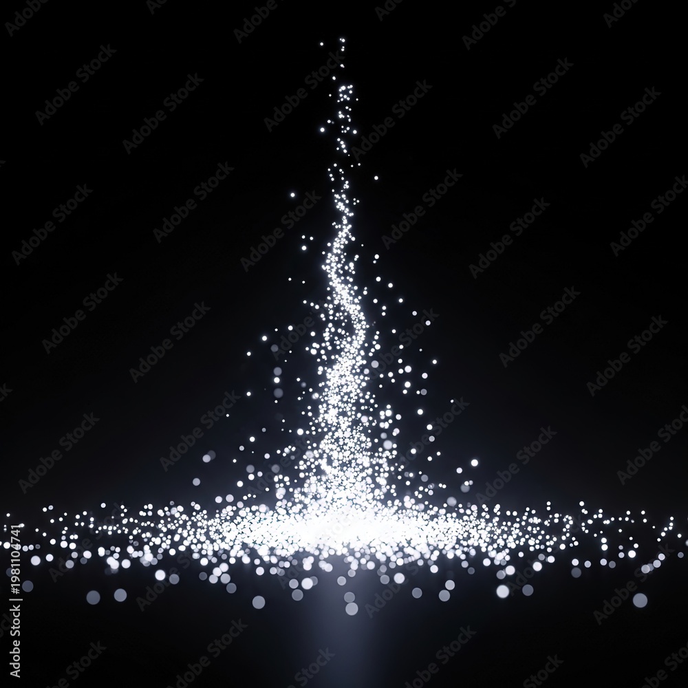 Obraz premium Sparkling particles exploding in dark background