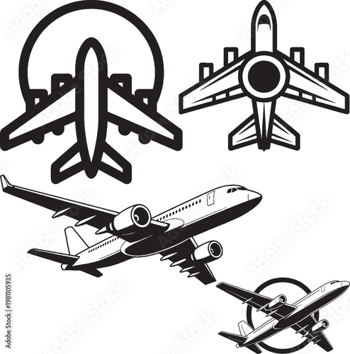 vector illustration of airplane