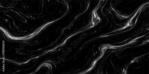 Abstract black and white background with a smooth liquid silk texture featuring a blue light flowing wave pattern and soft satin motion swirls for an artistic backdrop