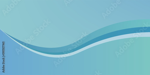 Abstract Blue Wave Background With Smooth Gradient Curves for Modern Business and Web Design