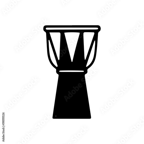Djembe Drum Silhouette Icon