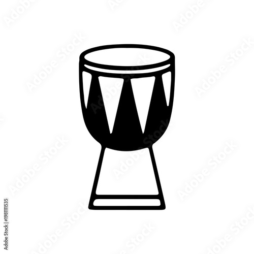Djembe Drum Icon Vector Illustration