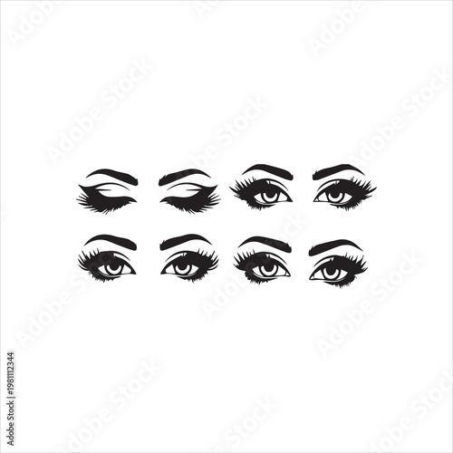  Eight black martial artist silhouettes wielding swords in dynamic stances isolated on white background, samurai illustration for combat, training, and creative design projects