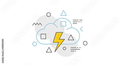 Electricity Lightning Bolt Icon Symbol.