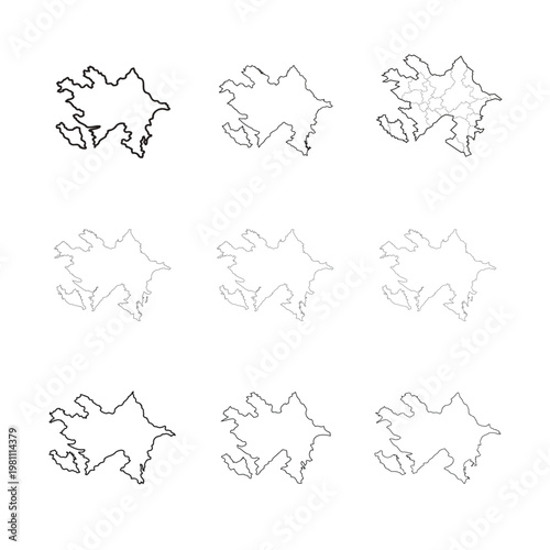 Abstract Map Outline Collection Design