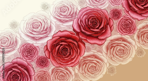 Beautiful Arrangement of Red and Pink Roses.