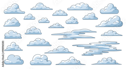 Clouds isolated in sky main subject.