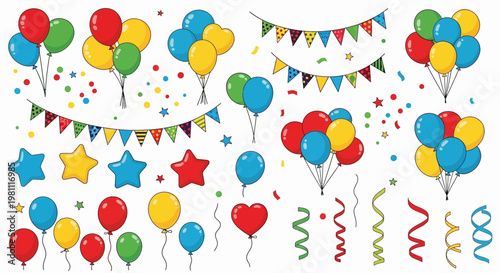 Colorful Balloon Display for Celebration and Party.