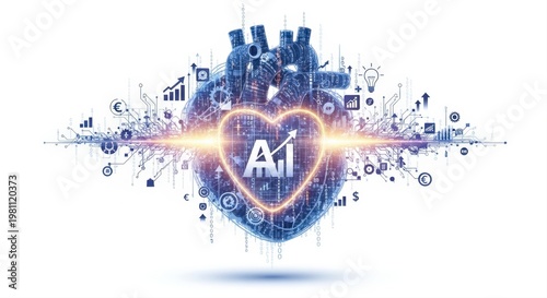 Advanced artificial intelligence drives innovative digital heart health analysis, optimizing medical diagnostics and cardiovascular data insights for future healthcare technology solutions