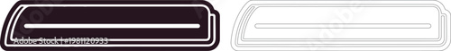 Dark purple bar with white horizontal line and outline