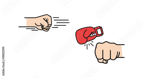 Punching Line art vector set abstract color pattern illustration