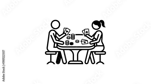 People Playing Cards at a Table