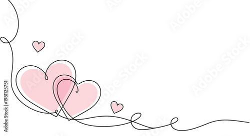 A heartwarming illustration of intertwined hearts