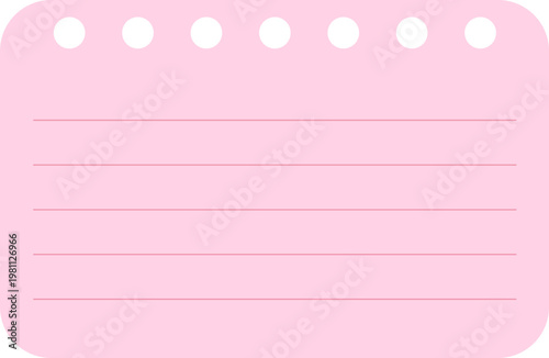 동그란 구멍 뚫린 메모지_분홍_라인 추가