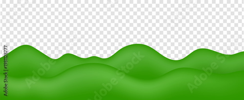 Green Hill Landscape With Grass
