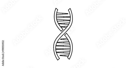 Double helix structure of deoxyribonucleic acid (dna) strand illustration isolated on transparent background, Vector