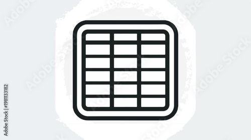 Simple table icon representing data organization and information storage.