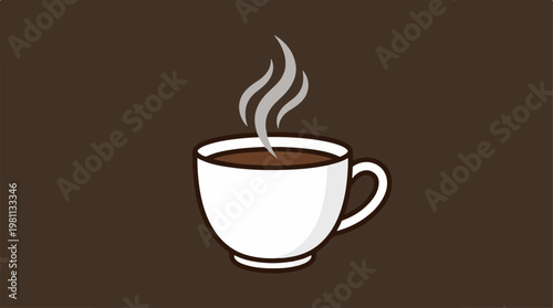 Steaming Coffee Cup - A Warm and Inviting Beverage.