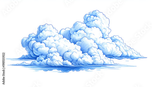 Ephemeral formations of azure serenity