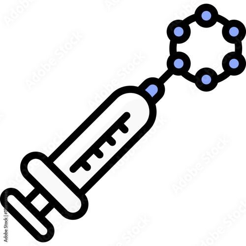 pharmacology icon illustration design with filled outline