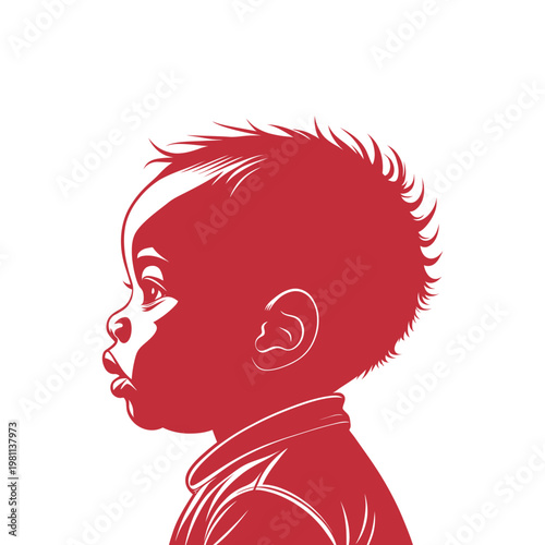 baby logo design silhouette vector line art logo design