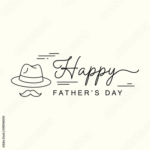 Happy fathers day greeting with calligraphy and heart shapes, celebrating fathers, best dad, family love, paternal bond, appreciation, special occasion, best wishes, card, poster.