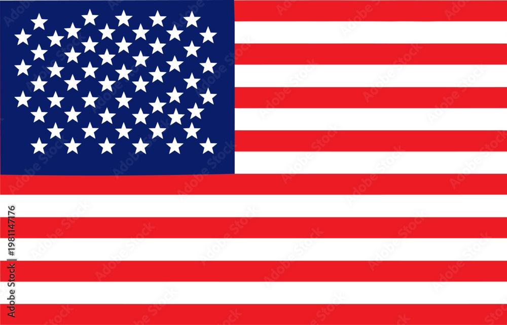 Fototapeta premium The american flag stars and stripes representing freedom and unity