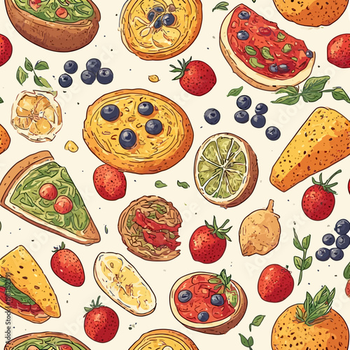Food Pattern Design Very Cool