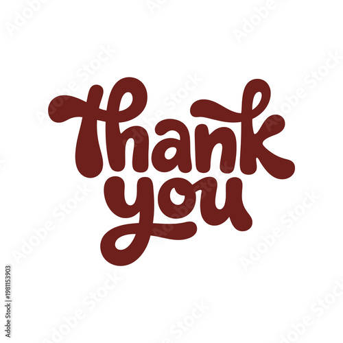 Thank You Script Calligraphy Hand Lettering Appreciation Sign