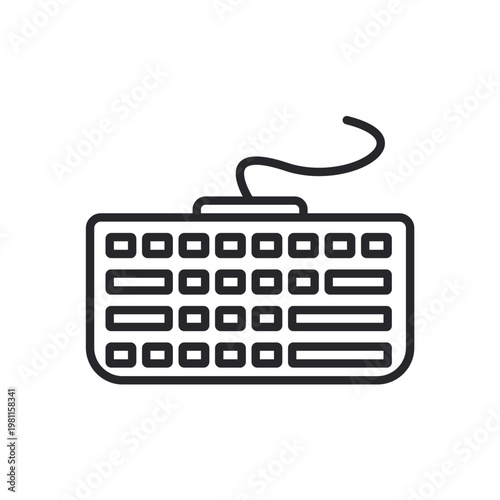 keyboards icons outline and Flat Style,transparent background