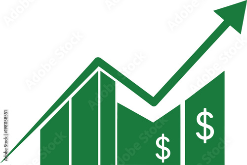Financial Growth and Investment Trend with Dollar Symbol